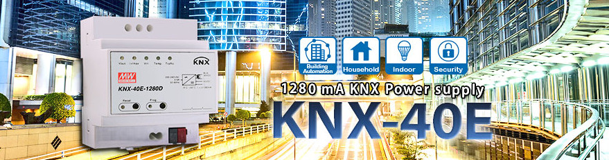 Alimentatori Mean Well per bus KNX: KNX-40E