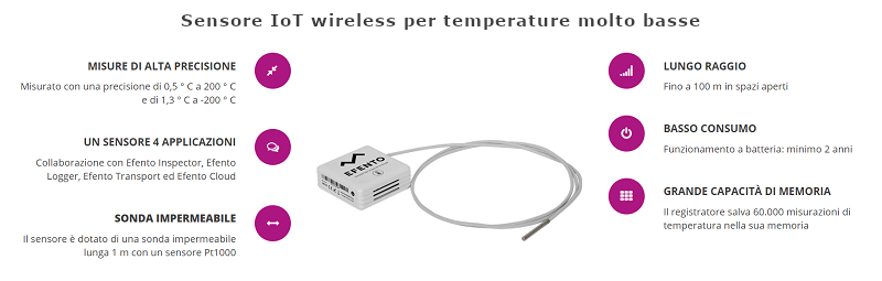 Sensore IoT wireless per basse temperature Efento
