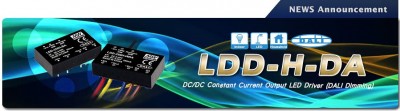 Serie LDD Meanwell: Nuovi Driver LED DC/DC con dimmerazione DALI
