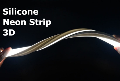 Silicone Neon Strip 3D for flexible LED applications