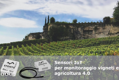 Sensori IoT Efento per il monitoraggio di vigneti e coltivazioni