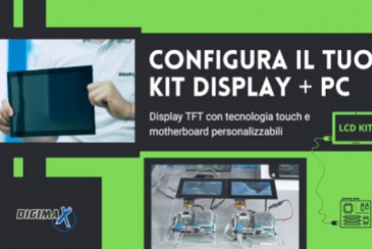 Kit display TFT e scheda pc personalizzabili per applicazioni industriali