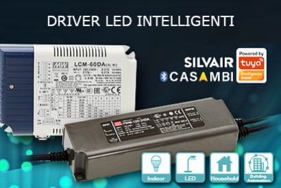 LED drivers with Casambi and Bluetooth mesh module dedicated to smart lighting