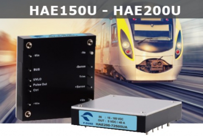 New HAE150U and HAE200U DC/DC converters for rail projects