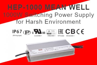 1000W AC/DC industrial power supply for wet and dusty environments